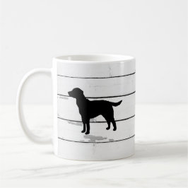 Hund Labrador Rustic Shiplap Kaffemugg