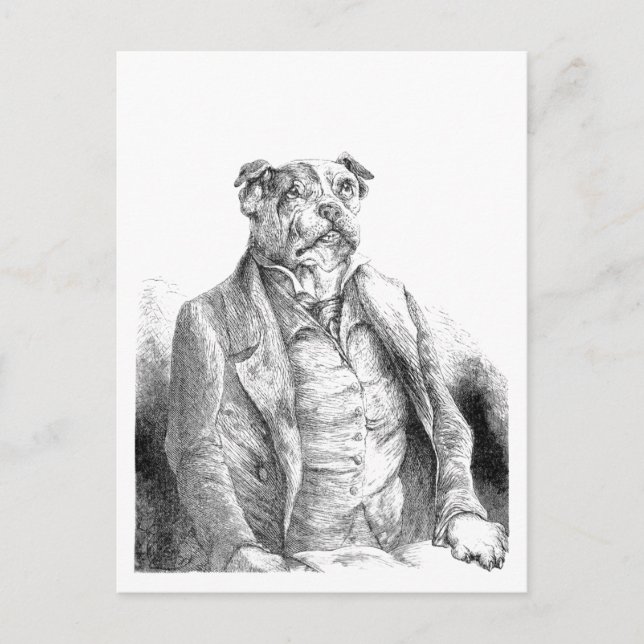 "Hund Lecture" Vykort (Framsida)