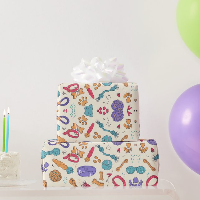 Hund Leksaker Mönster Pet Treats Pettern Helgdag Presentpapper (Festgåvor)