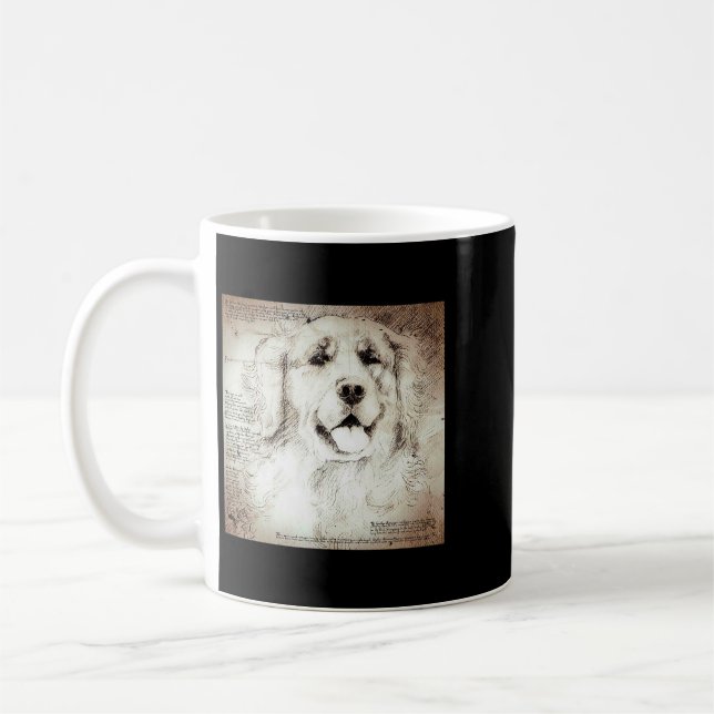 Hund Leonardo da Vinci Classic Art Manar och Kaffemugg (Vänster)