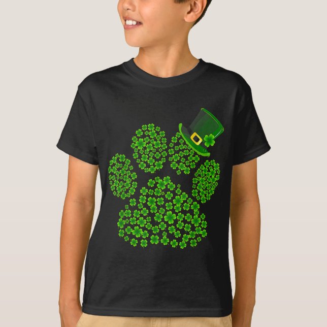Hund Leprechaun Hund älskare Shamrock St Patrick's T Shirt (Framsida)