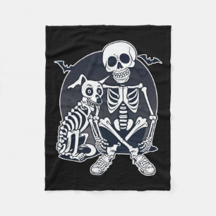 Hund like Bones Halloween Skeleton Costume Fleecefilt