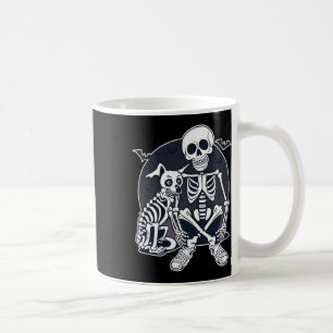 Hund Liknar Ben Halloween Skelett Kostym Kaffemugg