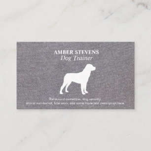 Hund Logotyp Djurvård Linens bakgrund Visitkort