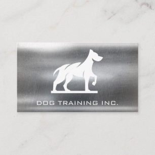 Hund Logotyp Metallisk bakgrund Visitkort
