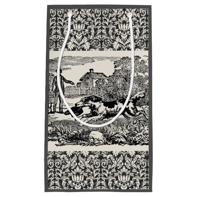 Hund löpande antikt husdjur konst viktoriansk illu (Framsidan)