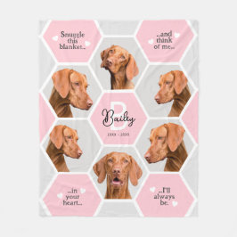 Hund Loss Gift, Anpassningsbar 6 Photo Collage Pet Fleecefilt
