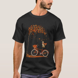 Hund Löv Fall Höst Cykling Rolig Labrador Retrieve T Shirt