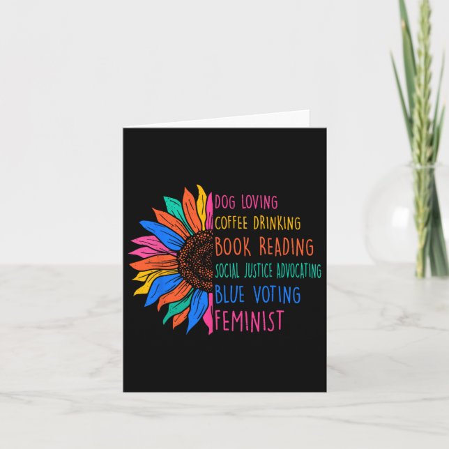 Hund Loving Coffee Drinking Bok Reading Social Jus Kort (Framsida)