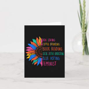 Hund Loving Coffee Drinking Bok Reading Social Jus Kort