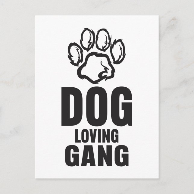 Hund Loving Gang Vykort (Framsida)