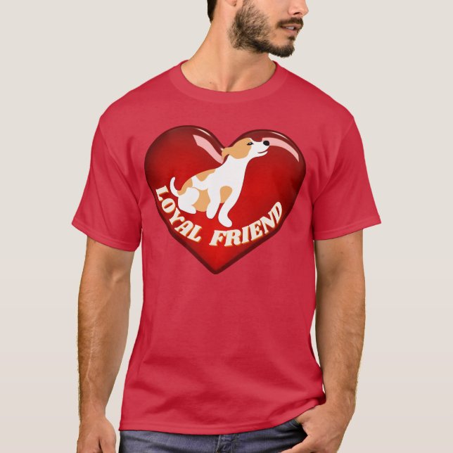 HUND LOYAL FRIEND-gåva T Shirt (Framsida)