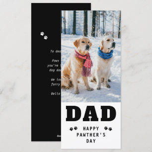 Hund Lycklig Fars dag Paw Skriv ut ett lustigt fot Julkort