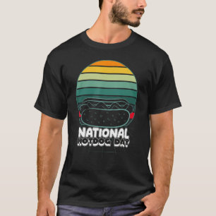 Hund Lycklig Hett Hund i nationaldagen Hett Hund T Shirt