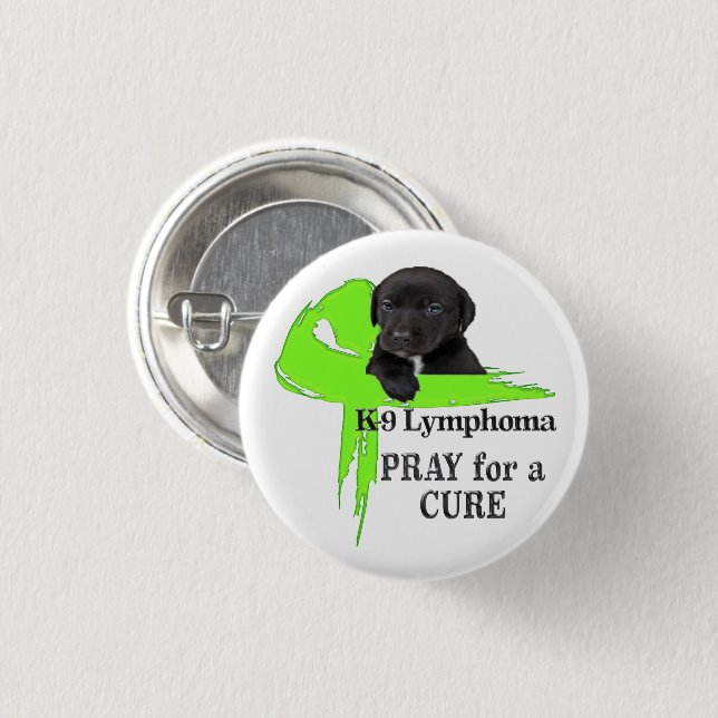 Hund Lymphoma - CancerBitor Knapp (Framsida & baksida)