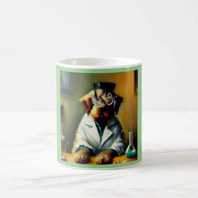 Hund Mad Scientist Kaffemugg (Center)