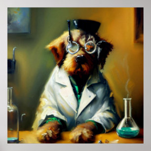 Hund Mad Scientist Poster