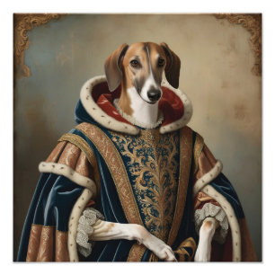 Hund Majesty A Hund Porträtt i Renaissance Fototryck