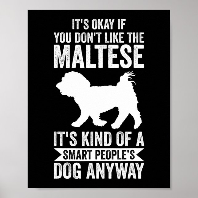 Hund maltesiska Just A Boy WHO Kärlek Malta Quote  Poster (Framsidan)