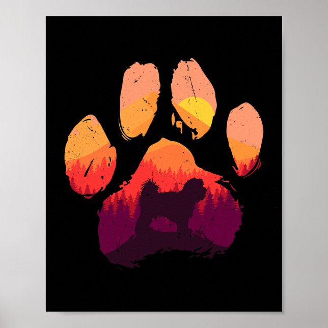 Hund maltesiska Tass maltesiska Shih Tzu Hund Mamm Poster (Framsidan)