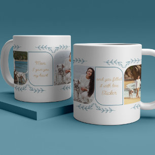 Hund Mamma 3 Lodrät Fotolyserande Ord Feminin Kaffemugg