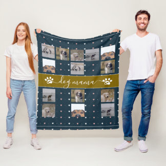 Hund Mamma, 5 fotofärgskevett Fleecefilt