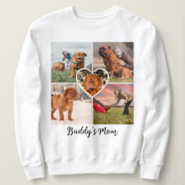 Hund Mamma Anpassningsbar 5 Pet Photo Collage Grid T Shirt