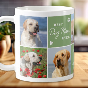 HUND MAMMA Anpassningsbar 7 Photo Collage Mors dag Kaffemugg