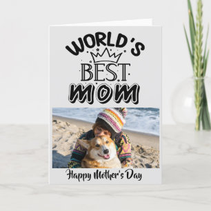 Hund mamma anpassningsbar husfoto mor's day card tack kort