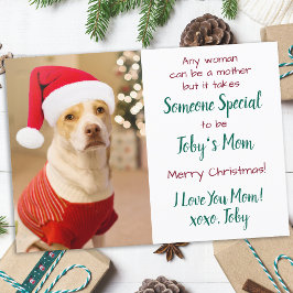Hund Mamma Anpassningsbar Pet Photo God jul Julkort