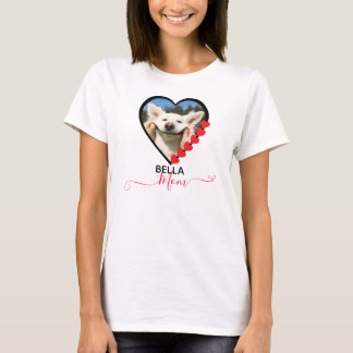 Hund Mamma Anpassningsbar Pet Photo Hund älskare T Shirt