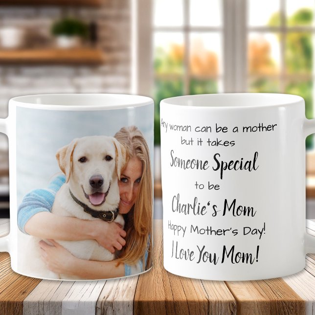 Hund Mamma Anpassningsbar Pet Photo Mors dag Kaffemugg (Skapare uppladdad)