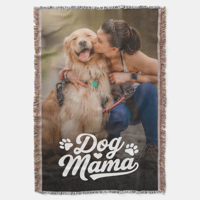 Hund Mamma Anpassningsbar Photo Filt (Framsidan Vertikal)
