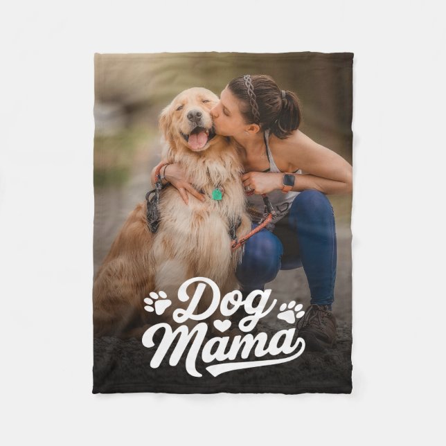 Hund Mamma Anpassningsbar Photo Fleecefilt (Framsidan)
