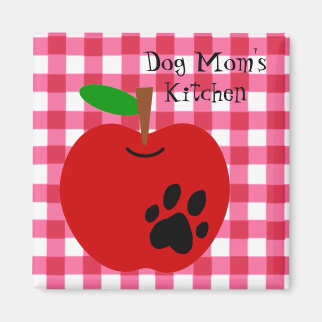 Hund Mamma Apple Fridge Magnet (Framsidan)