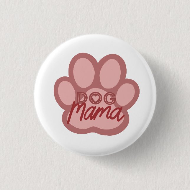 Hund Mamma Artwork Pin Badge - Puppy Morsa/Mamma P Knapp (Framsida)