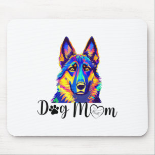 Hund Mamma Coola Färgfull tysk shepherd Heart Tass Musmatta