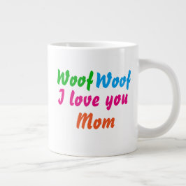 Hund Mamma Coola Woof I Kärlek Du Mamma Cute Woof Jumbo Mugg