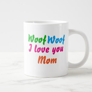 Hund Mamma Coola Woof I Kärlek Du Mamma Cute Woof Jumbo Mugg