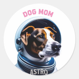 Hund mamma-dekal runt klistermärke