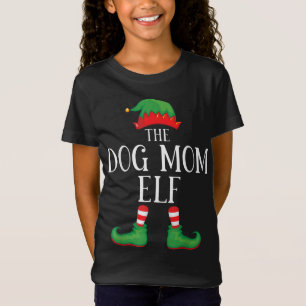 Hund Mamma Elf Matching Julafton Den fantastiska f T Shirt