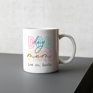 Hund Mamma - Färglös Djurälskare FÖR MOR Kaffemugg