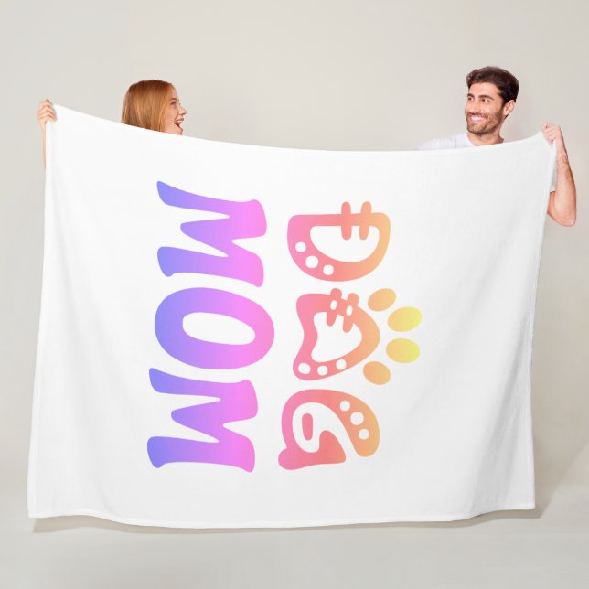 Hund Mamma Fleecefilt (På plats)