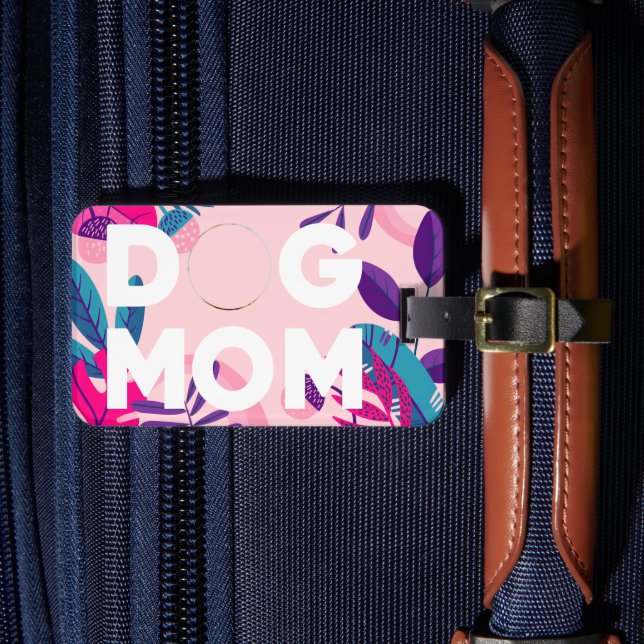 HUND MAMMA, foto, Rosa Flowers & Löv Bagagebricka (Framsida Insitu 4)