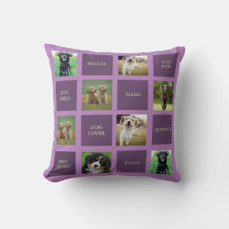 hund mamma fotokollage dekorativ kudde