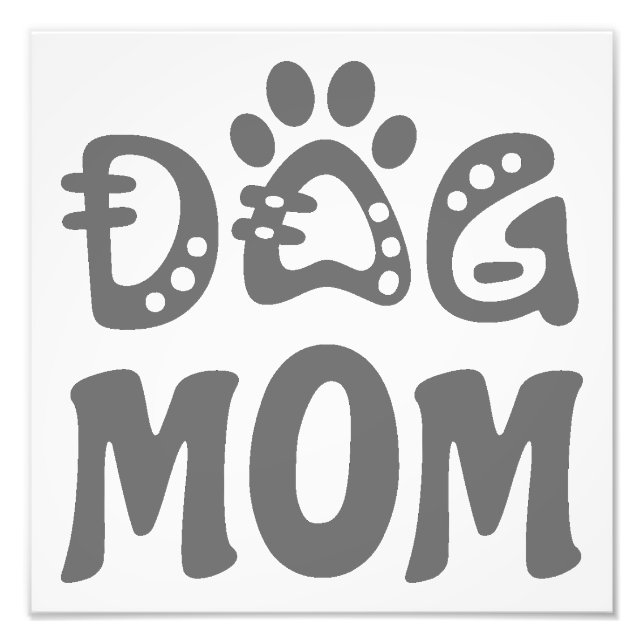 Hund Mamma Fototryck (Framsidan)
