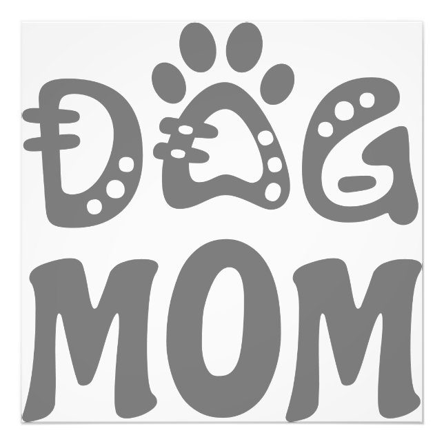 Hund Mamma Fototryck (Framsidan)