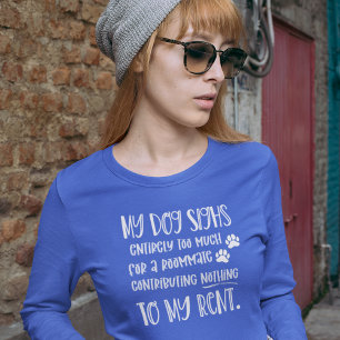 Hund Mamma Funny Anpassningsbar Foto Kvinnors lång T Shirt