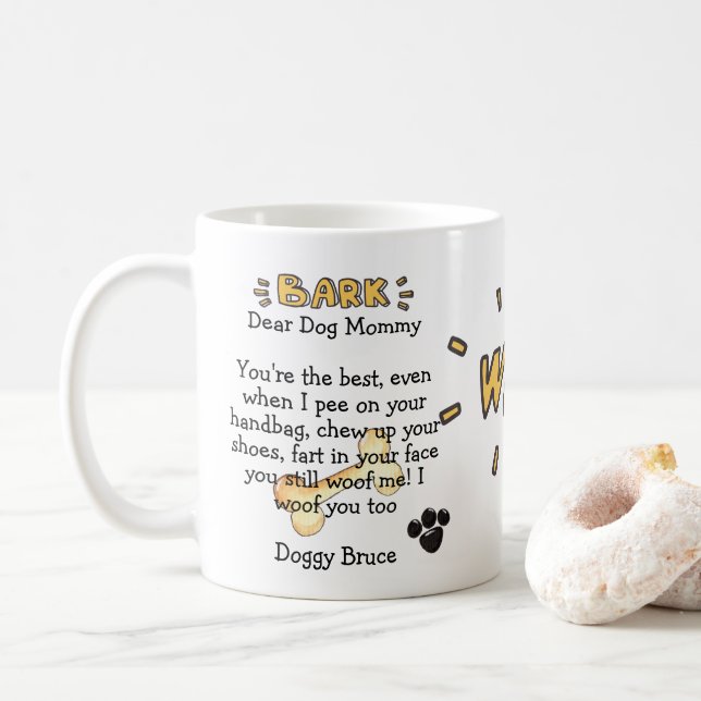 Hund Mamma Funny Cute Mugg Personlig Gifts Mammor (Med munk)