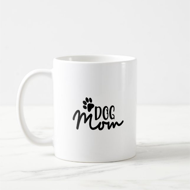 Hund Mamma-Funny Kaffemugg (Vänster)
